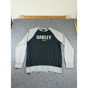 Oakley Shirt Adult Large Gray Long Sleeve Graphic Print Pullover Men’s